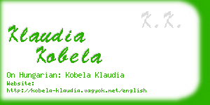 klaudia kobela business card